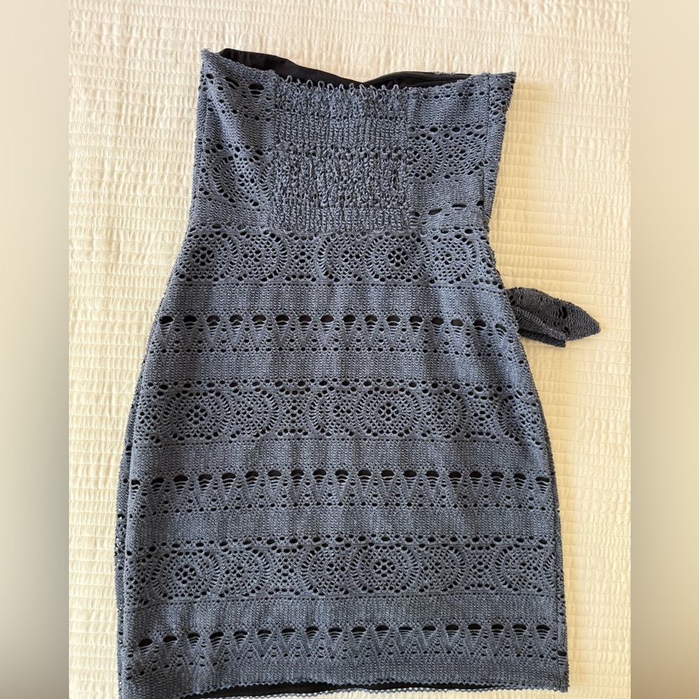 Free People Oceanside strapless crochet mini dress size small - Picture 4 of 5